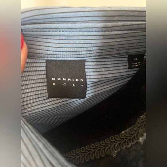 NWOT DUNNING GOLF MENS STRIPED BLUE & BLACK GOLF POLO SIZE XL - Picture 6 of 6